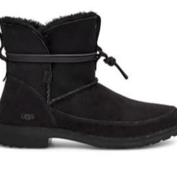 UGG Women's Black Suede Winter Boots Excellent Condition! - Picture 1 of 9